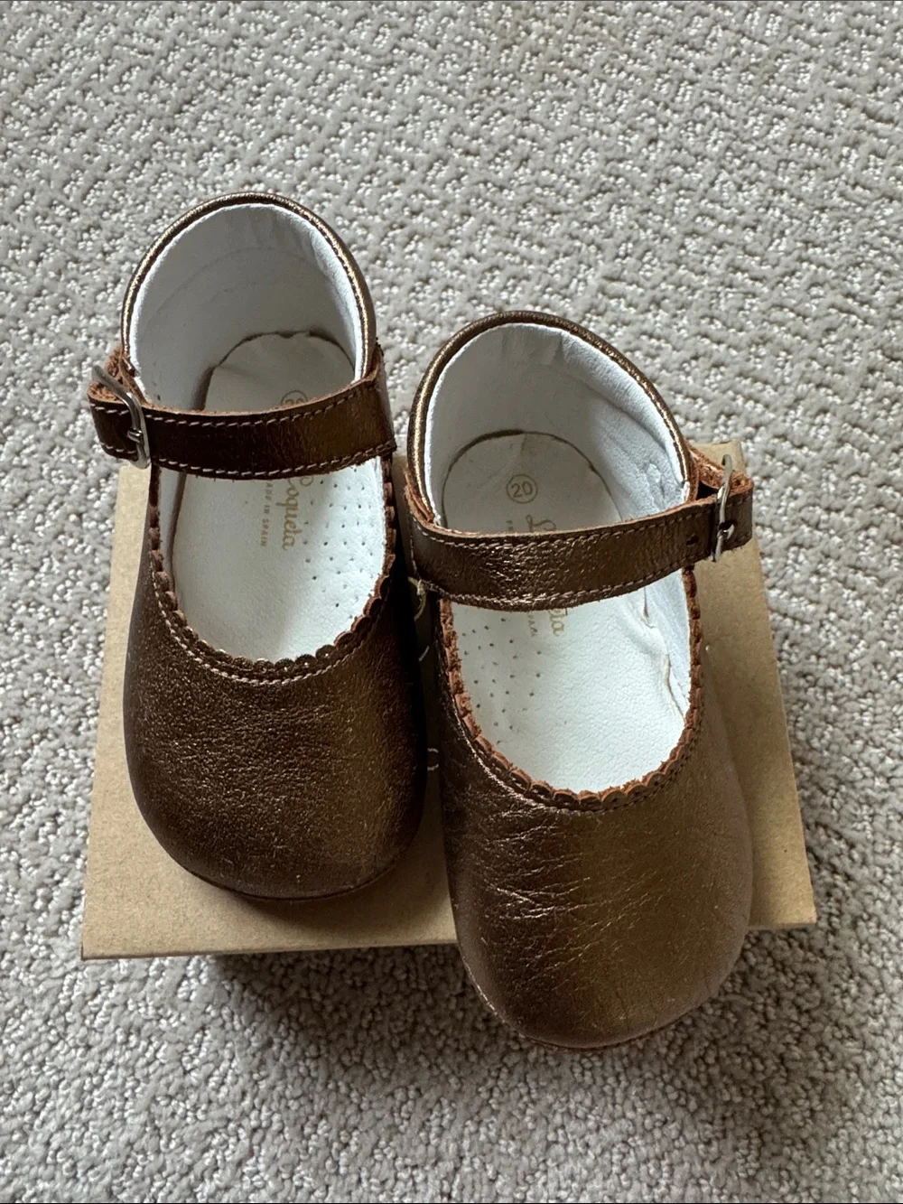 Metallic Bronze Mary Jane Dress Shoes for Kids